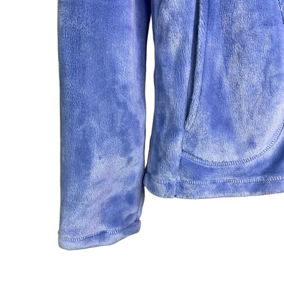 Roxy Tundra Warm Fleece Jacket Womens M Light Blue Zip Up Fuzzy Stand Collar NWT - Picture 6 of 10